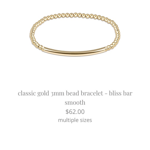 Classic Gold 2mm Bead Bracelet - Bliss Bar Gold // Enewton
